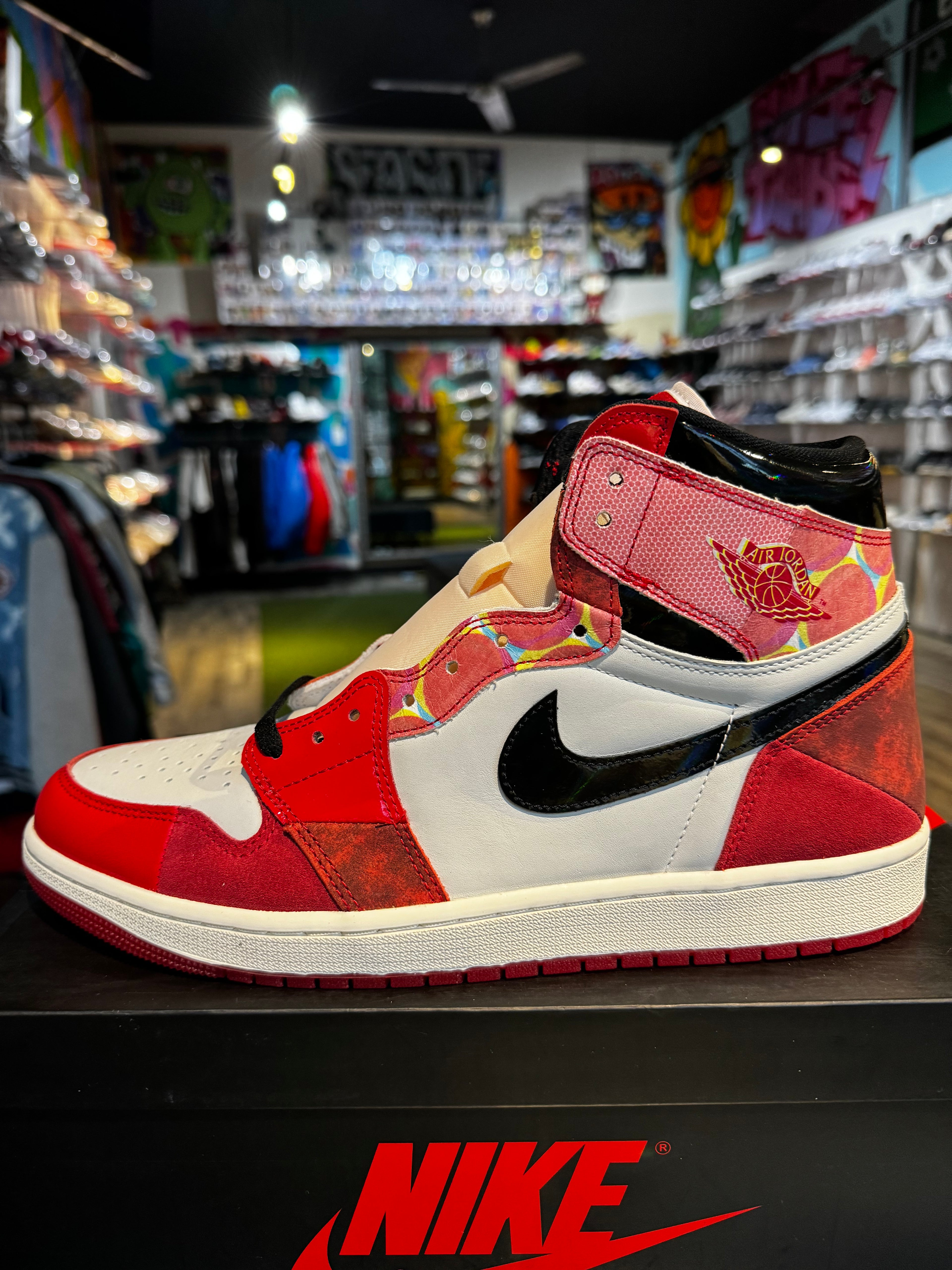 Jordan 1 high OG Spider-Man across the spider verse