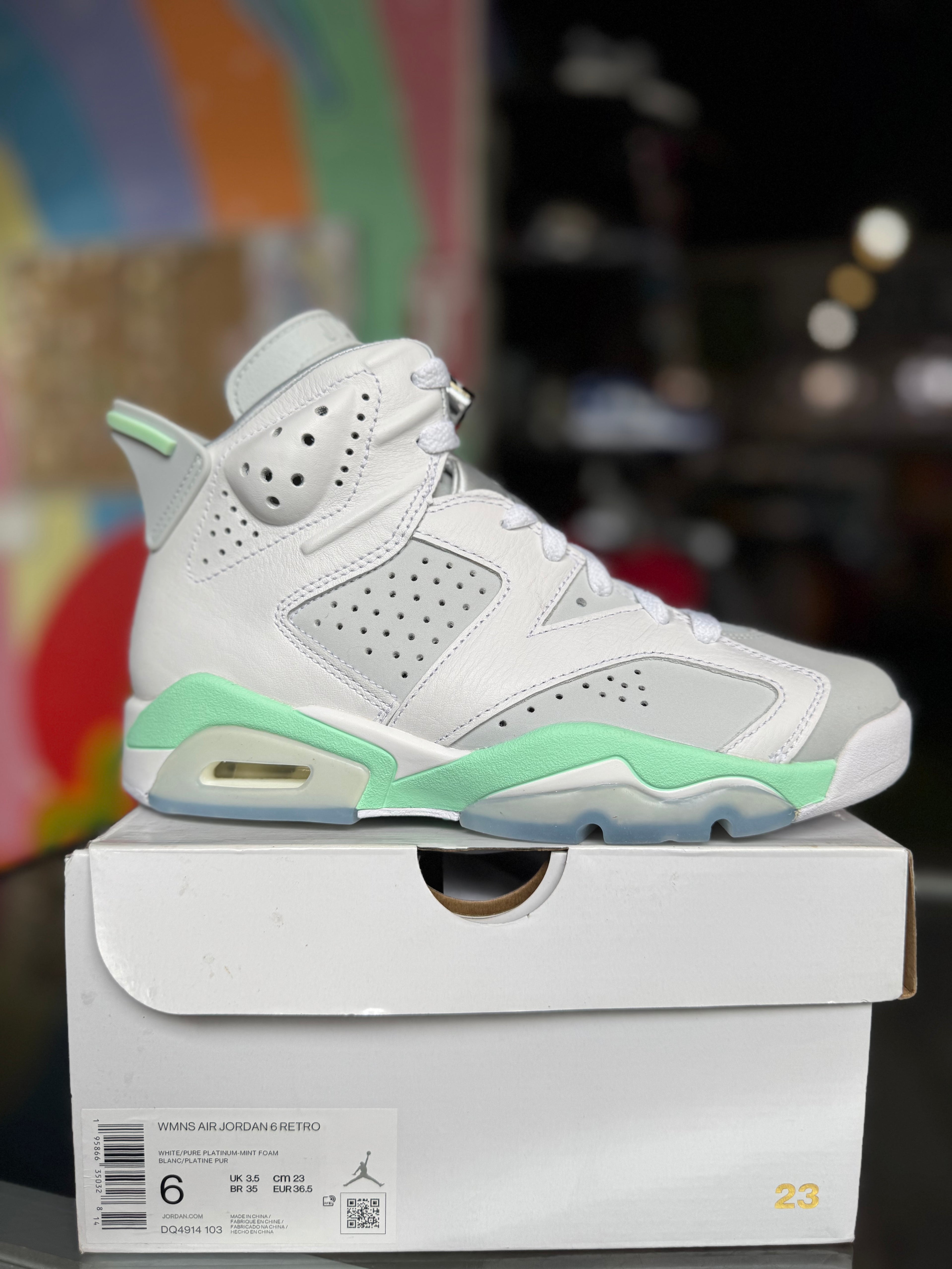 Jordan 6 w mint foam